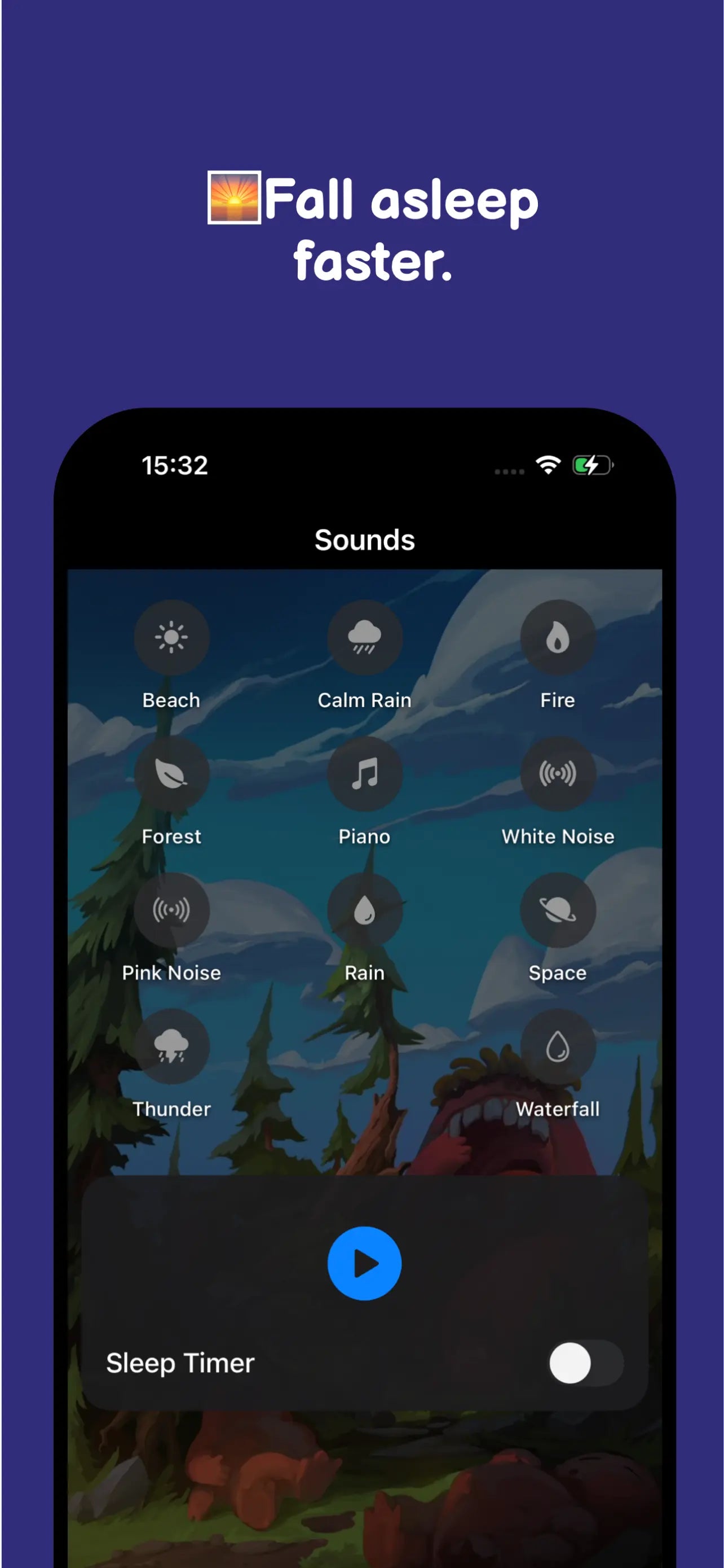 The Bliss Alarm App – Fall Asleep Fast Tonight (One Time Payment)